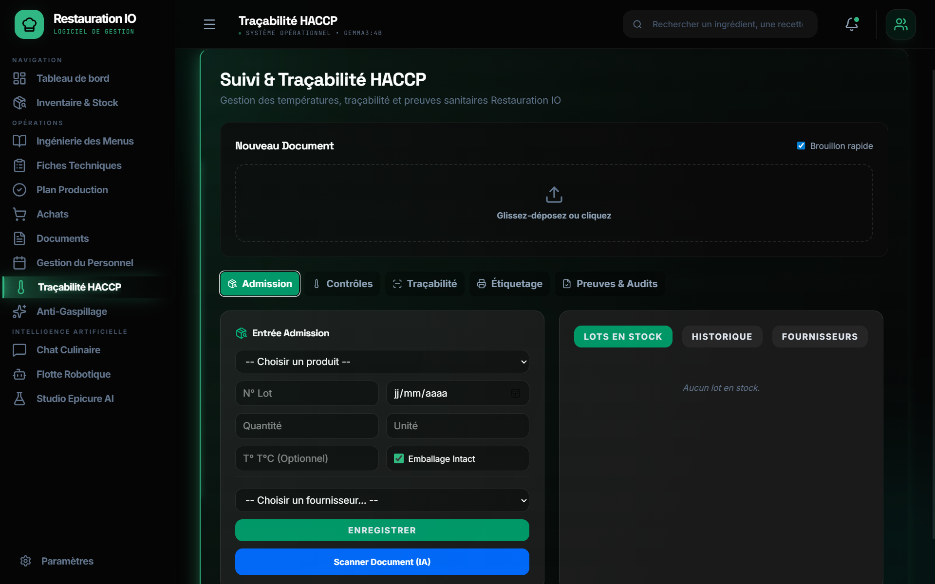 4. Traçabilité HACCP